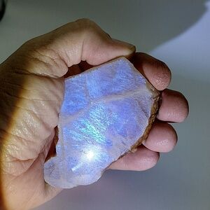 80G Natural Gems Flashy Rainbow Moonstone Sunstone Crystal Slab Energy Healing